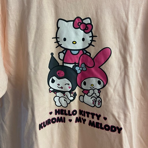 Hello Kitty and Friends‎ T Shirt Pink Long Line Women Large - Picture 3 of 5